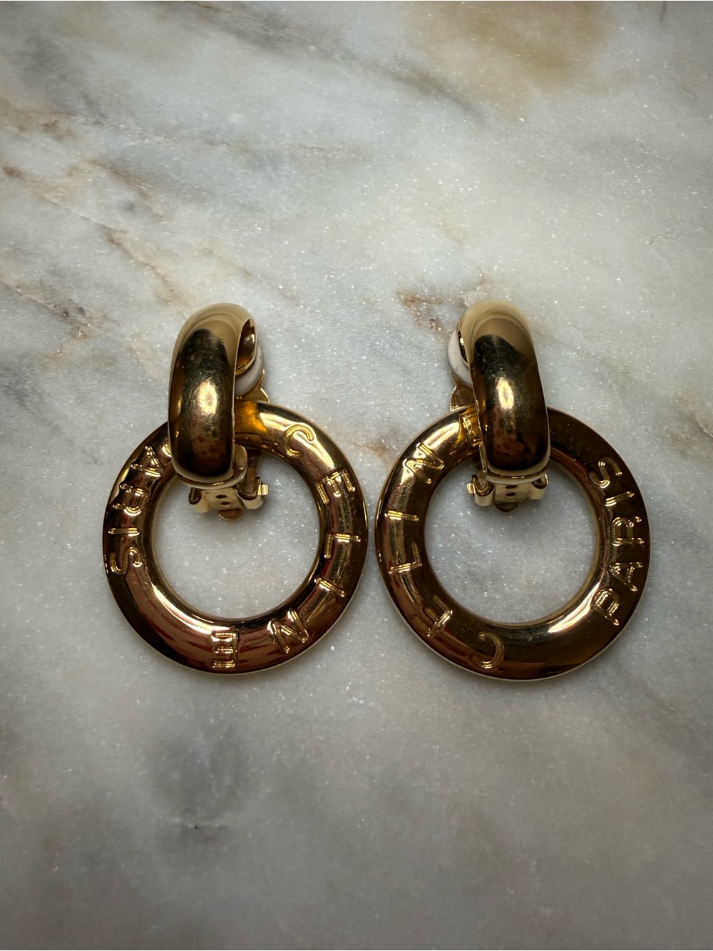 Celine Vintage Clip On Earrings - Picture 3 of 10